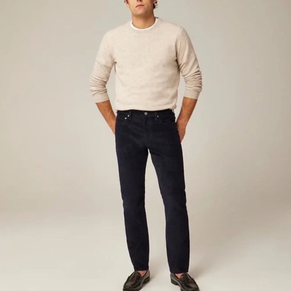 J.Crew 770‎ Straight Fit Blue Corduroy Pants Mens W38 L32 Jeans Casual $168